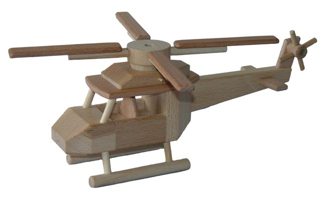 Helikoptéra dřevěná hračka                 