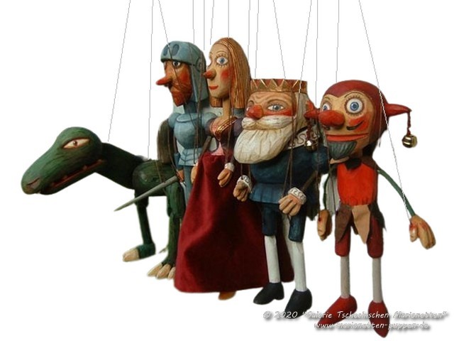 Sada 5 loutek marionettes 