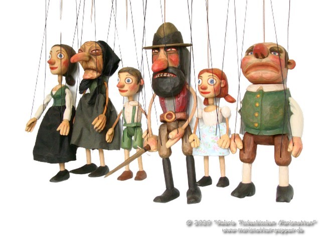 Sada 6 loutek marionettes