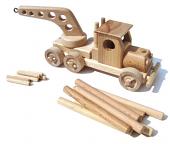 Autojeřáb dřevěná hračka     