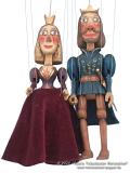 Princ a princezna loutky marionety 