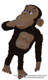 Šimpanz loutka břichomluvece 